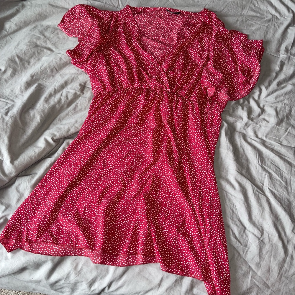 red and white dress